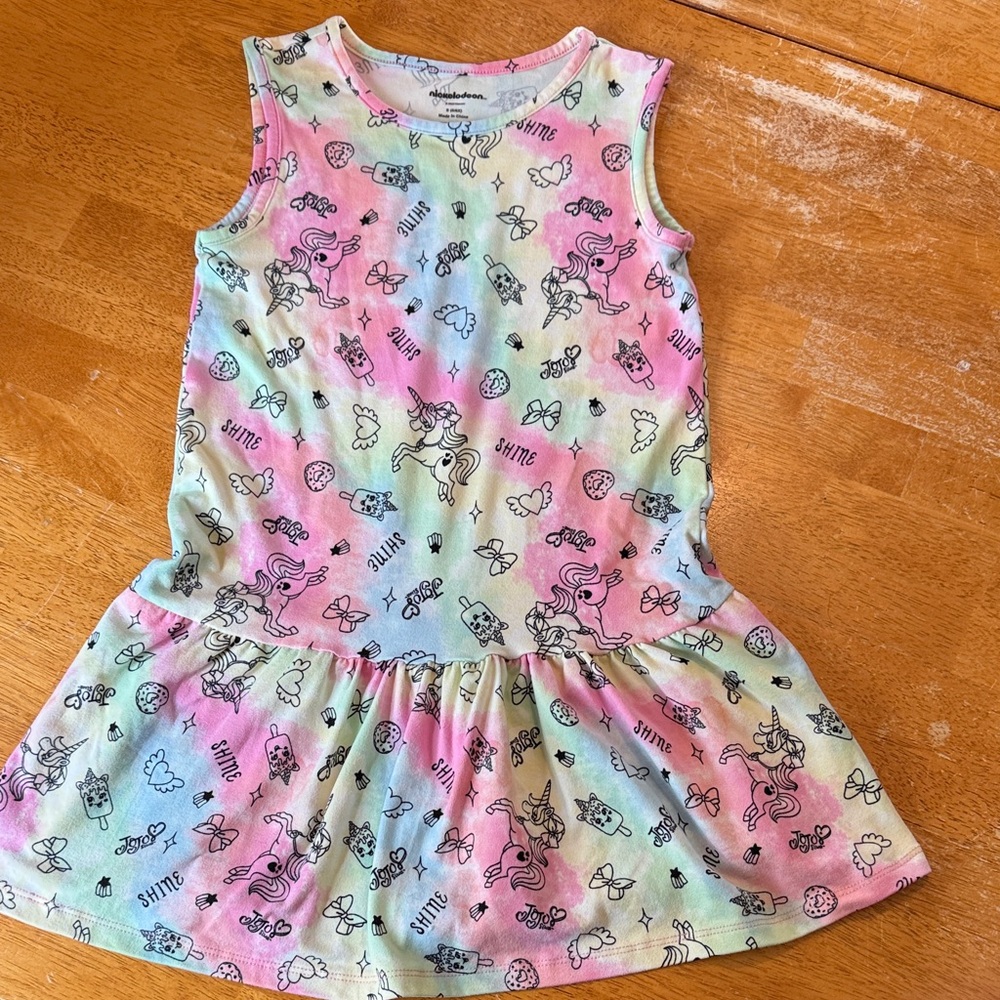 Nickelodeon Pastel Unicorn Dress - Pink, Blue, Yellow